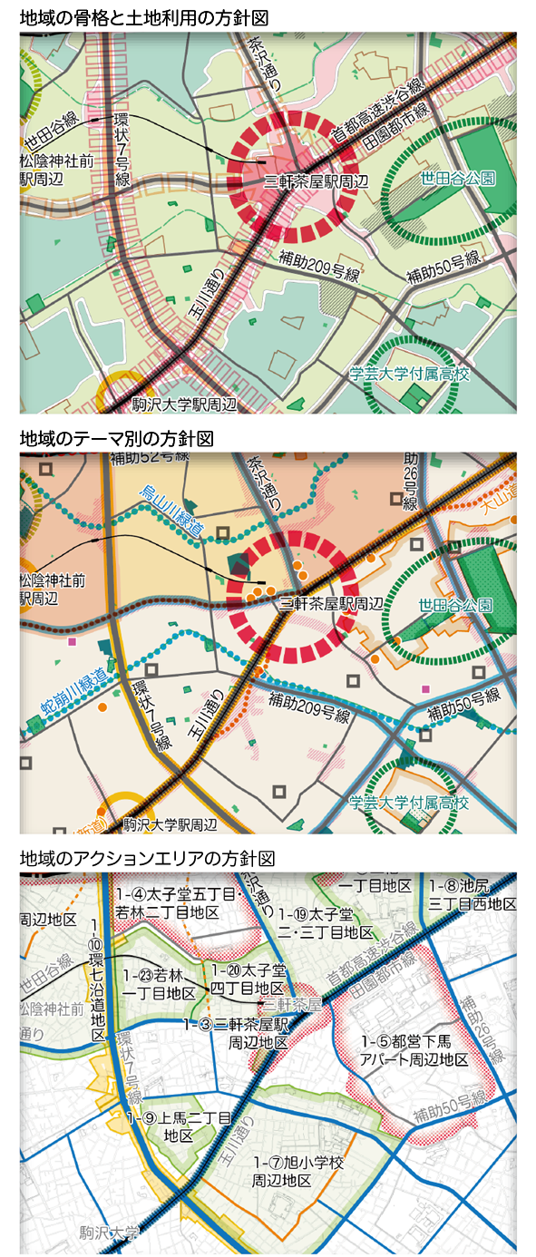 ３つのレイヤーからなる地域別方針図【図】