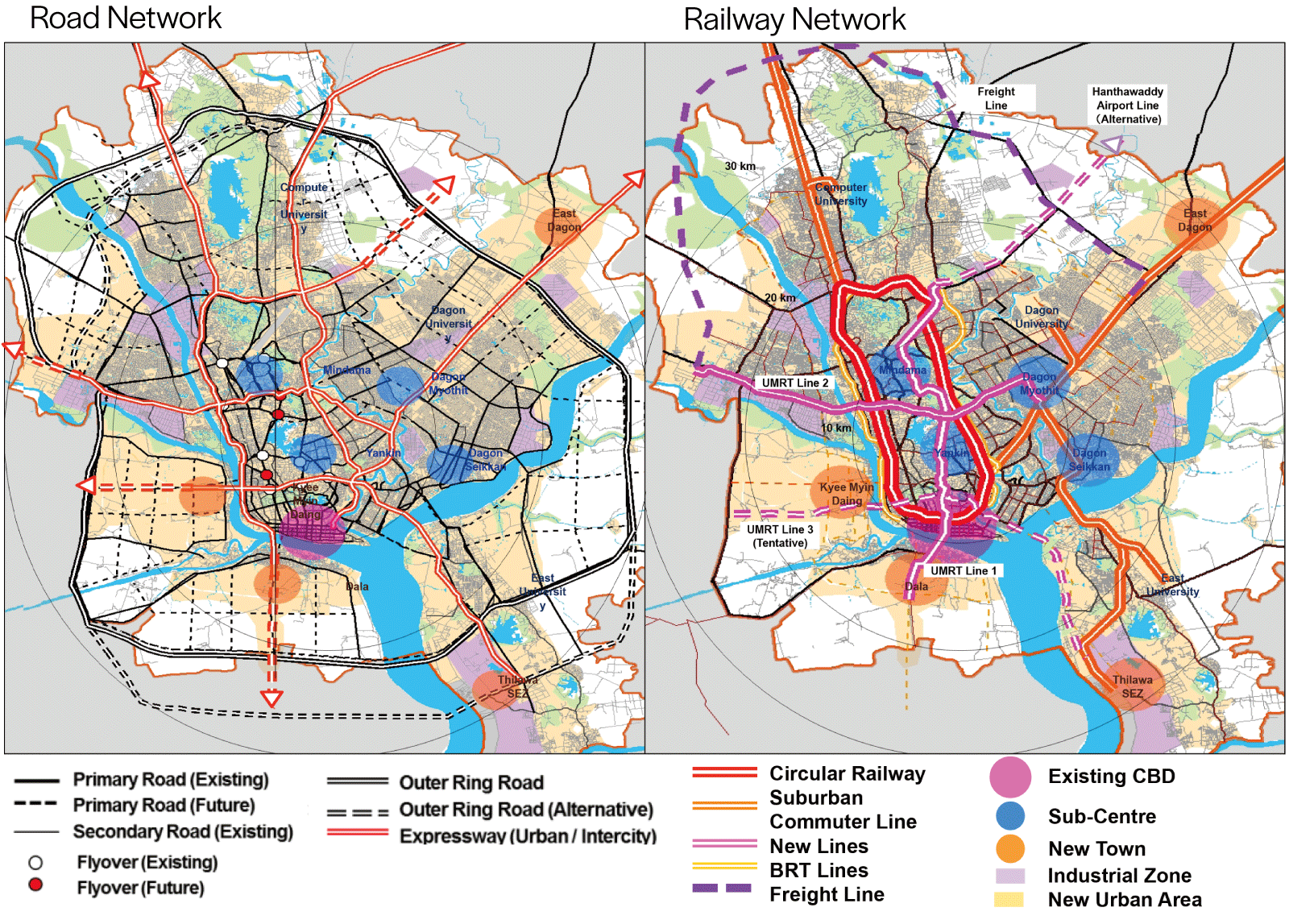 fig. Urban Transport Master Plan for Yangon (Myanmar) by 2035