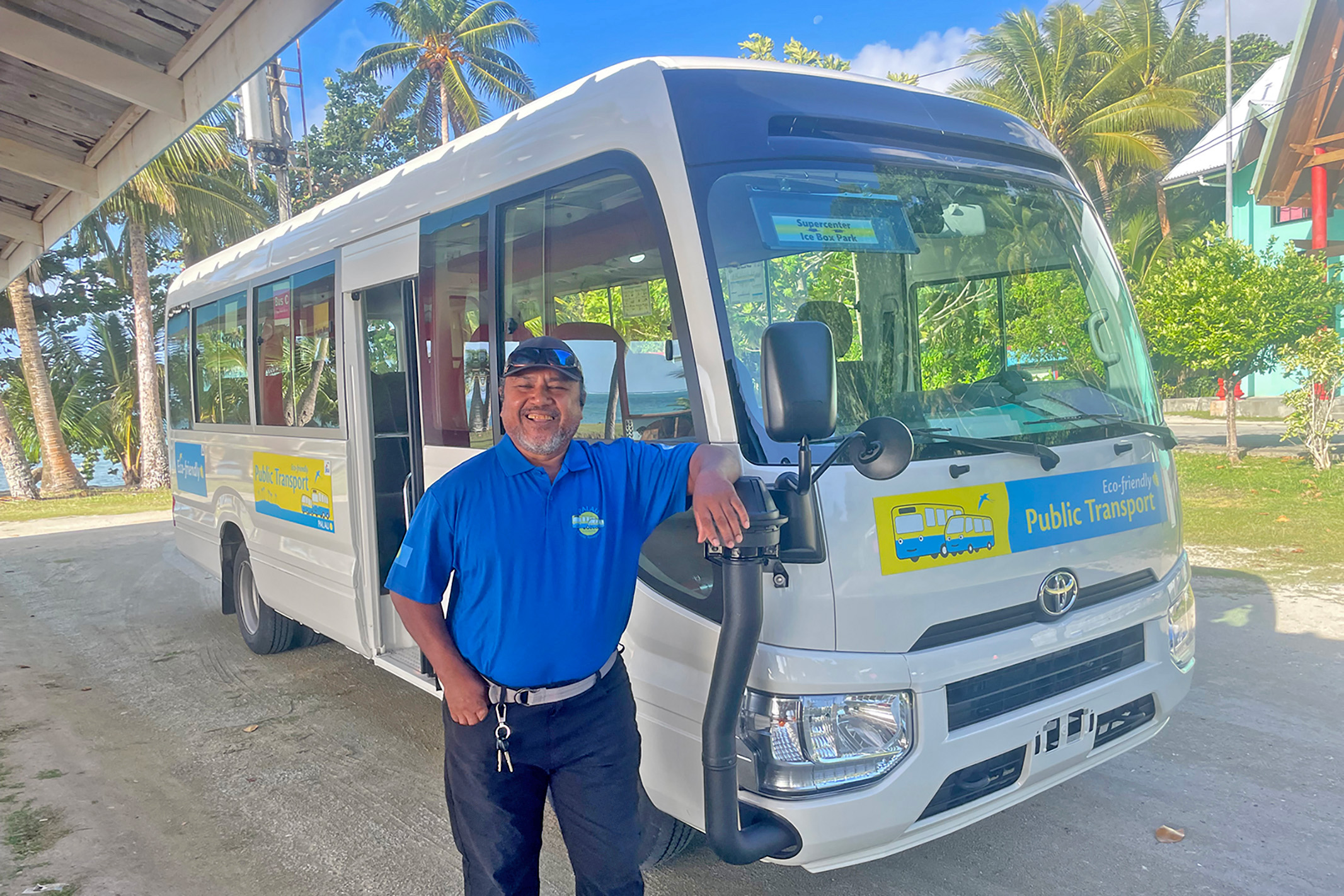 photo:Public bus and a driver in Palau